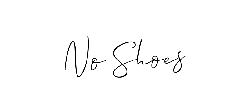 Create a beautiful signature design for name No Shoes. With this signature (Allison_Script) fonts, you can make a handwritten signature for free. No Shoes signature style 2 images and pictures png