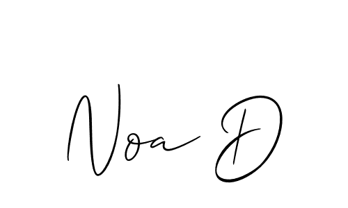 You should practise on your own different ways (Allison_Script) to write your name (Noa D) in signature. don't let someone else do it for you. Noa D signature style 2 images and pictures png