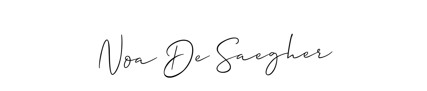 Design your own signature with our free online signature maker. With this signature software, you can create a handwritten (Allison_Script) signature for name Noa De Saegher. Noa De Saegher signature style 2 images and pictures png