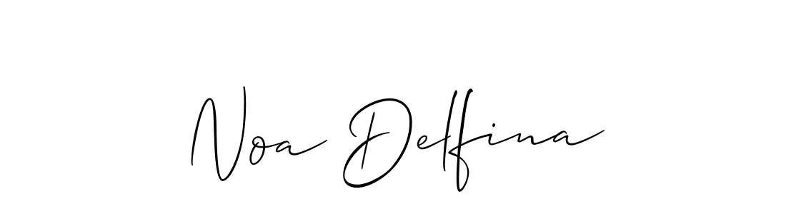 Design your own signature with our free online signature maker. With this signature software, you can create a handwritten (Allison_Script) signature for name Noa Delfina. Noa Delfina signature style 2 images and pictures png
