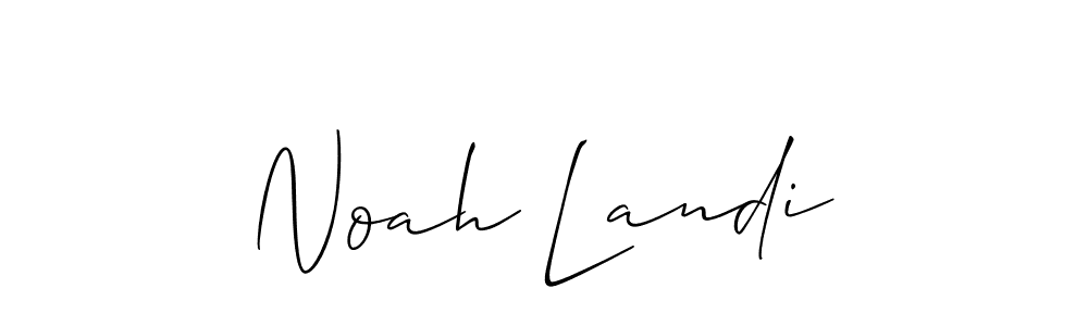 How to Draw Noah Landi signature style? Allison_Script is a latest design signature styles for name Noah Landi. Noah Landi signature style 2 images and pictures png
