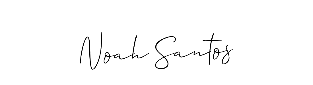 You should practise on your own different ways (Allison_Script) to write your name (Noah Santos) in signature. don't let someone else do it for you. Noah Santos signature style 2 images and pictures png