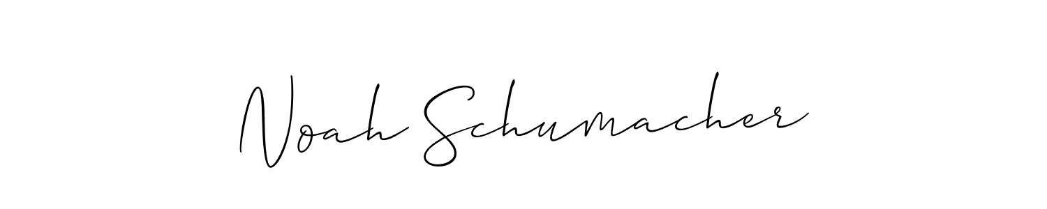 How to make Noah Schumacher name signature. Use Allison_Script style for creating short signs online. This is the latest handwritten sign. Noah Schumacher signature style 2 images and pictures png