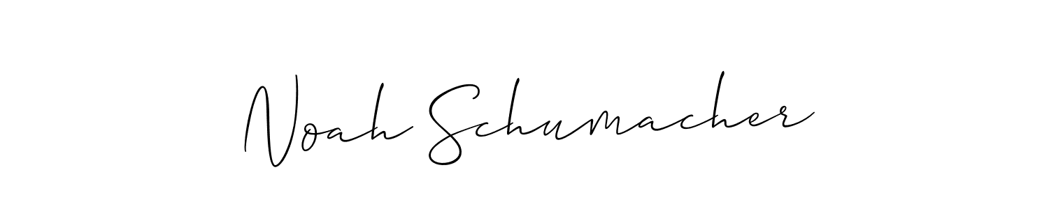 How to make Noah Schumacher name signature. Use Allison_Script style for creating short signs online. This is the latest handwritten sign. Noah Schumacher signature style 2 images and pictures png