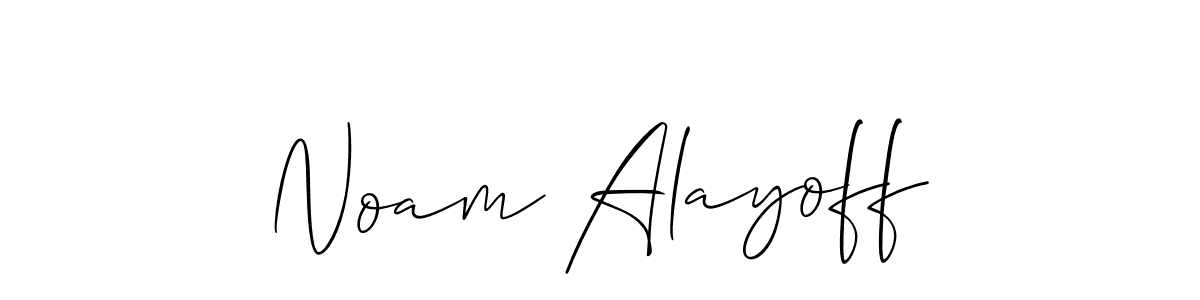 The best way (Allison_Script) to make a short signature is to pick only two or three words in your name. The name Noam Alayoff include a total of six letters. For converting this name. Noam Alayoff signature style 2 images and pictures png