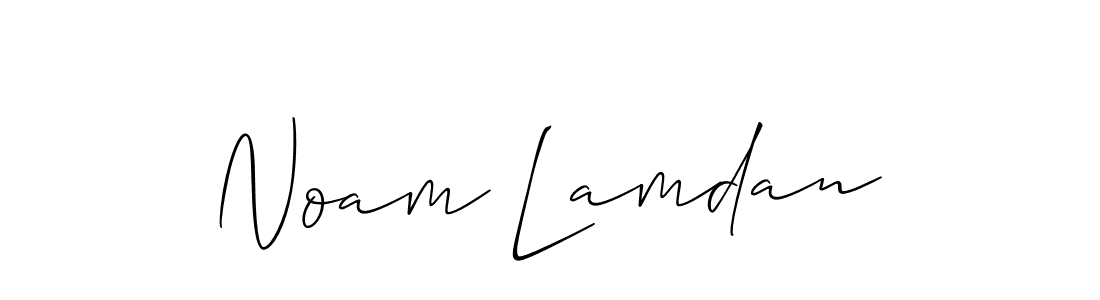 You should practise on your own different ways (Allison_Script) to write your name (Noam Lamdan) in signature. don't let someone else do it for you. Noam Lamdan signature style 2 images and pictures png