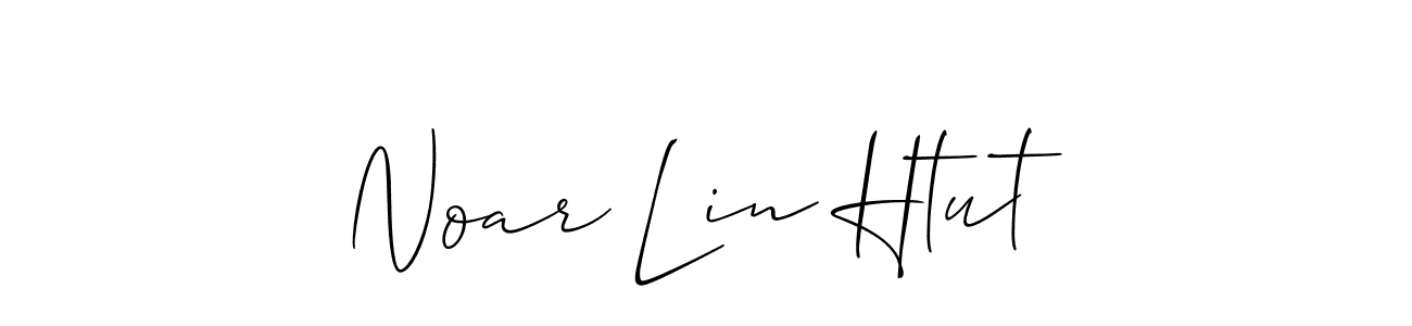 The best way (Allison_Script) to make a short signature is to pick only two or three words in your name. The name Noar Lin Htut include a total of six letters. For converting this name. Noar Lin Htut signature style 2 images and pictures png