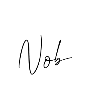 Make a beautiful signature design for name Nob. With this signature (Allison_Script) style, you can create a handwritten signature for free. Nob signature style 2 images and pictures png