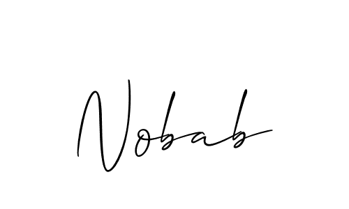 Best and Professional Signature Style for Nobab. Allison_Script Best Signature Style Collection. Nobab signature style 2 images and pictures png