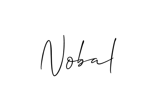 The best way (Allison_Script) to make a short signature is to pick only two or three words in your name. The name Nobal include a total of six letters. For converting this name. Nobal signature style 2 images and pictures png