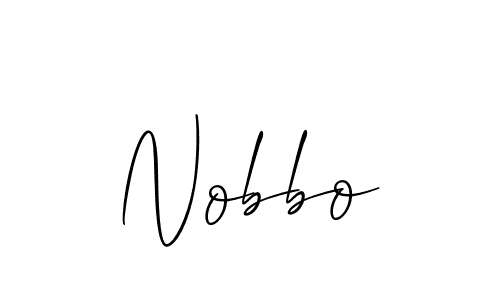 Design your own signature with our free online signature maker. With this signature software, you can create a handwritten (Allison_Script) signature for name Nobbo. Nobbo signature style 2 images and pictures png