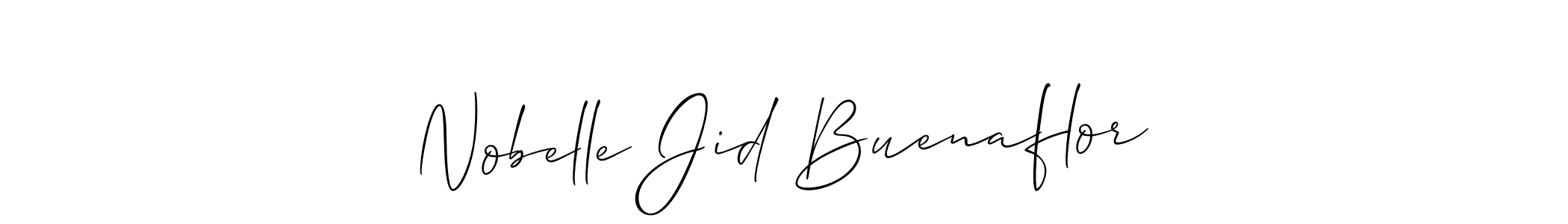 Nobelle Jid Buenaflor stylish signature style. Best Handwritten Sign (Allison_Script) for my name. Handwritten Signature Collection Ideas for my name Nobelle Jid Buenaflor. Nobelle Jid Buenaflor signature style 2 images and pictures png