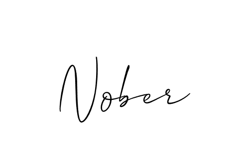 You should practise on your own different ways (Allison_Script) to write your name (Nober) in signature. don't let someone else do it for you. Nober signature style 2 images and pictures png