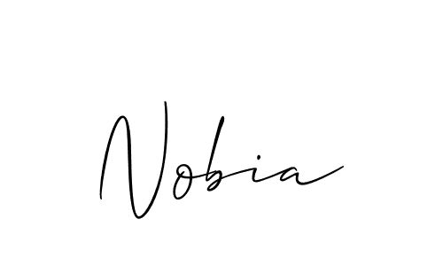 How to Draw Nobia signature style? Allison_Script is a latest design signature styles for name Nobia. Nobia signature style 2 images and pictures png