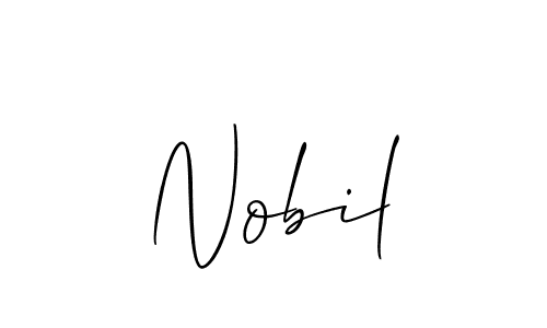 How to Draw Nobil signature style? Allison_Script is a latest design signature styles for name Nobil. Nobil signature style 2 images and pictures png