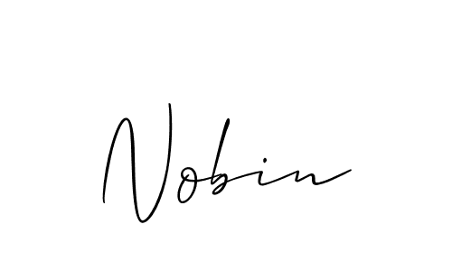 Make a beautiful signature design for name Nobin. Use this online signature maker to create a handwritten signature for free. Nobin signature style 2 images and pictures png