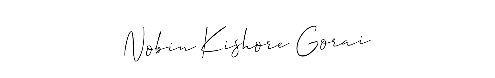 Use a signature maker to create a handwritten signature online. With this signature software, you can design (Allison_Script) your own signature for name Nobin Kishore Gorai. Nobin Kishore Gorai signature style 2 images and pictures png