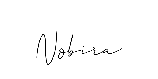 Allison_Script is a professional signature style that is perfect for those who want to add a touch of class to their signature. It is also a great choice for those who want to make their signature more unique. Get Nobira name to fancy signature for free. Nobira signature style 2 images and pictures png