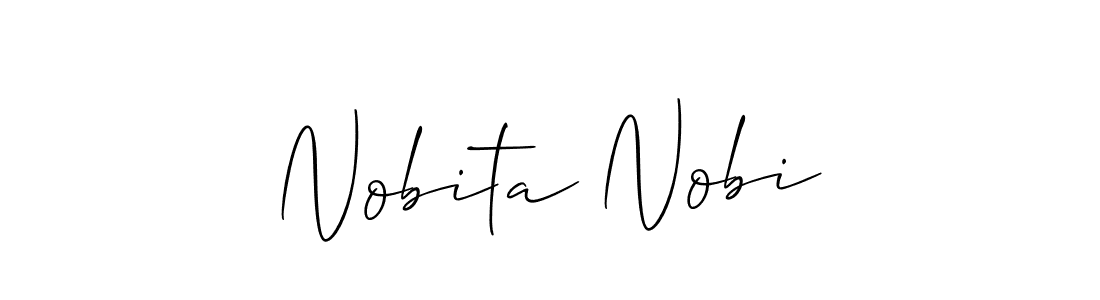 Design your own signature with our free online signature maker. With this signature software, you can create a handwritten (Allison_Script) signature for name Nobita Nobi. Nobita Nobi signature style 2 images and pictures png