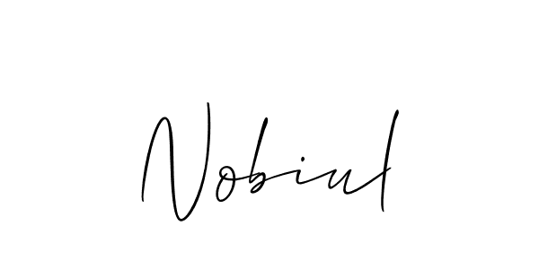 How to make Nobiul signature? Allison_Script is a professional autograph style. Create handwritten signature for Nobiul name. Nobiul signature style 2 images and pictures png
