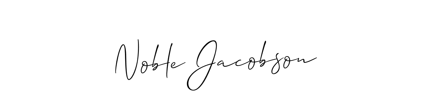 if you are searching for the best signature style for your name Noble Jacobson. so please give up your signature search. here we have designed multiple signature styles  using Allison_Script. Noble Jacobson signature style 2 images and pictures png
