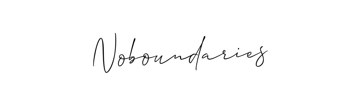 The best way (Allison_Script) to make a short signature is to pick only two or three words in your name. The name Noboundaries include a total of six letters. For converting this name. Noboundaries signature style 2 images and pictures png