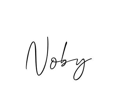 Design your own signature with our free online signature maker. With this signature software, you can create a handwritten (Allison_Script) signature for name Noby. Noby signature style 2 images and pictures png