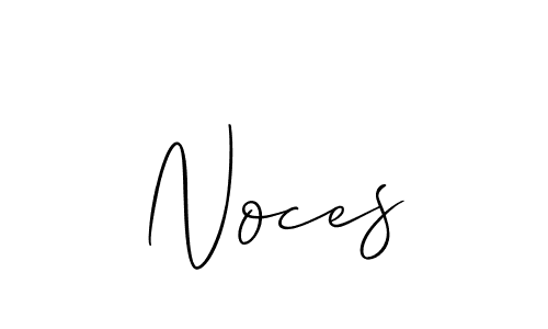 Make a short Noces signature style. Manage your documents anywhere anytime using Allison_Script. Create and add eSignatures, submit forms, share and send files easily. Noces signature style 2 images and pictures png