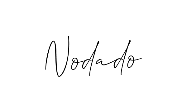 The best way (Allison_Script) to make a short signature is to pick only two or three words in your name. The name Nodado include a total of six letters. For converting this name. Nodado signature style 2 images and pictures png