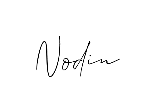 Use a signature maker to create a handwritten signature online. With this signature software, you can design (Allison_Script) your own signature for name Nodin. Nodin signature style 2 images and pictures png