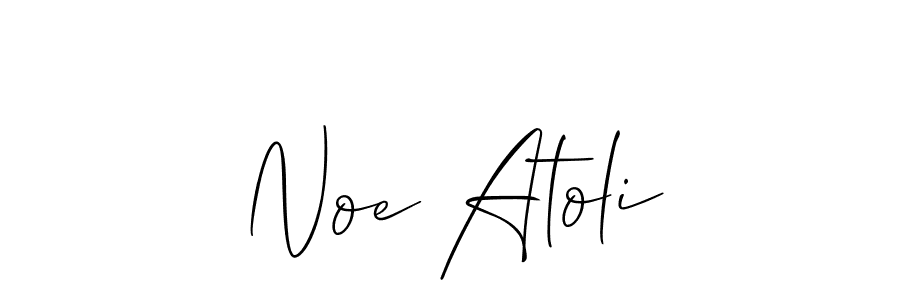 Use a signature maker to create a handwritten signature online. With this signature software, you can design (Allison_Script) your own signature for name Noe Atoli. Noe Atoli signature style 2 images and pictures png