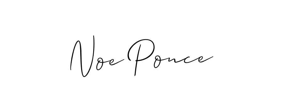 How to make Noe Ponce name signature. Use Allison_Script style for creating short signs online. This is the latest handwritten sign. Noe Ponce signature style 2 images and pictures png