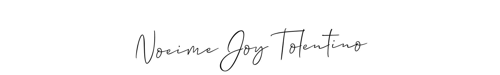 How to make Noeime Joy Tolentino signature? Allison_Script is a professional autograph style. Create handwritten signature for Noeime Joy Tolentino name. Noeime Joy Tolentino signature style 2 images and pictures png
