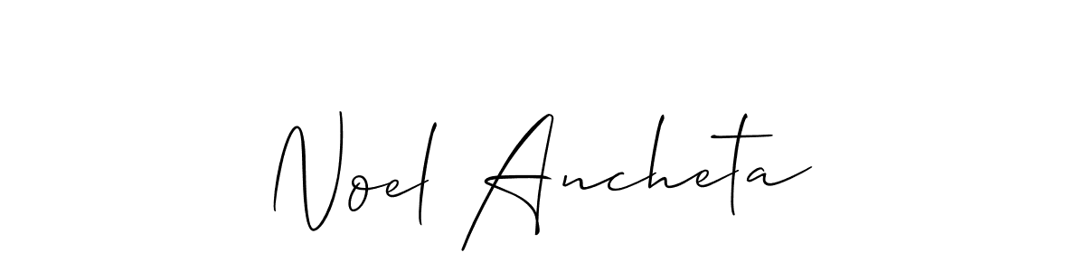 It looks lik you need a new signature style for name Noel Ancheta. Design unique handwritten (Allison_Script) signature with our free signature maker in just a few clicks. Noel Ancheta signature style 2 images and pictures png