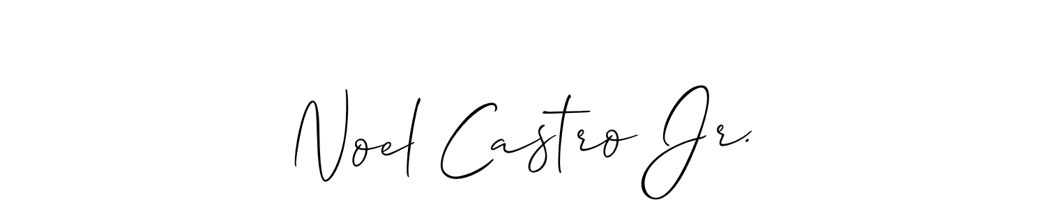 if you are searching for the best signature style for your name Noel Castro Jr.. so please give up your signature search. here we have designed multiple signature styles  using Allison_Script. Noel Castro Jr. signature style 2 images and pictures png