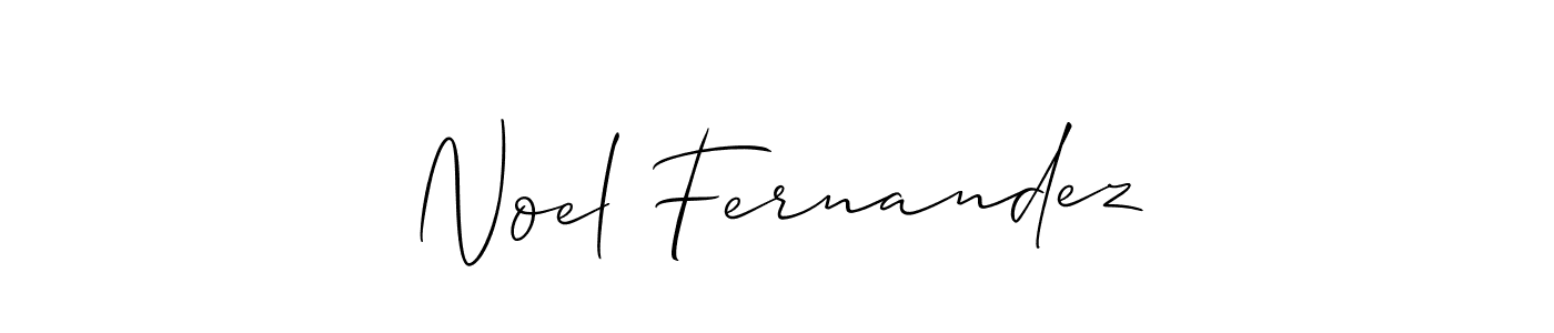 Noel Fernandez stylish signature style. Best Handwritten Sign (Allison_Script) for my name. Handwritten Signature Collection Ideas for my name Noel Fernandez. Noel Fernandez signature style 2 images and pictures png