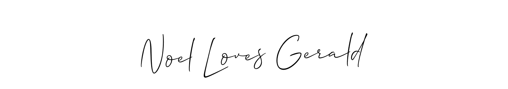How to Draw Noel Loves Gerald signature style? Allison_Script is a latest design signature styles for name Noel Loves Gerald. Noel Loves Gerald signature style 2 images and pictures png