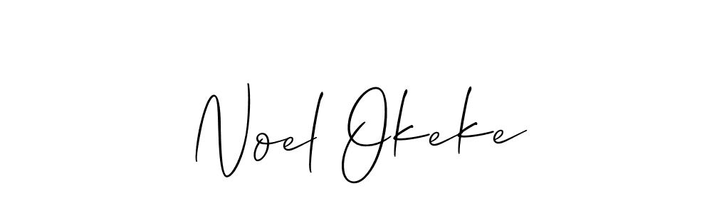 Use a signature maker to create a handwritten signature online. With this signature software, you can design (Allison_Script) your own signature for name Noel Okeke. Noel Okeke signature style 2 images and pictures png