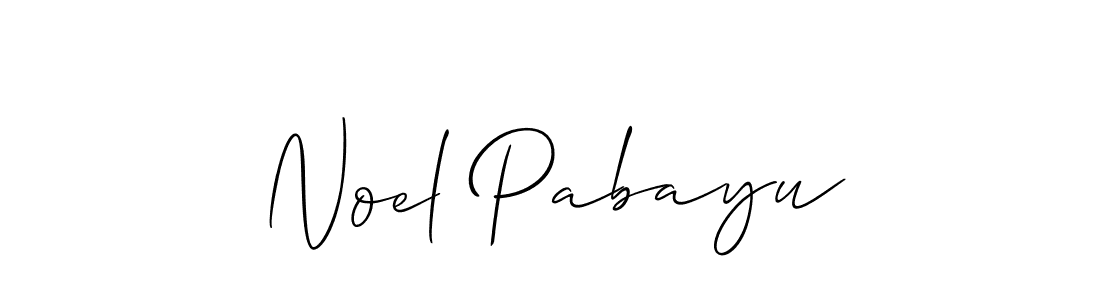 Noel Pabayu stylish signature style. Best Handwritten Sign (Allison_Script) for my name. Handwritten Signature Collection Ideas for my name Noel Pabayu. Noel Pabayu signature style 2 images and pictures png