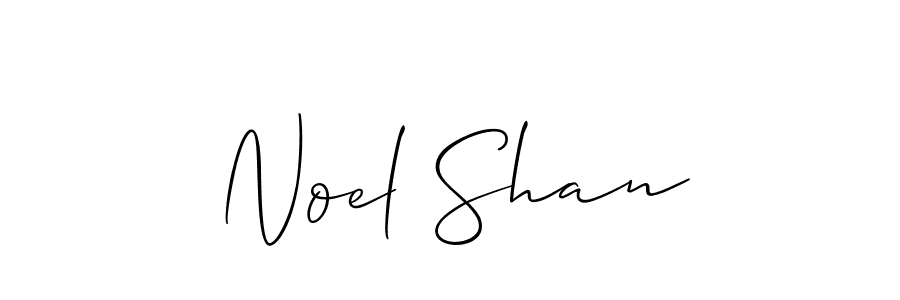 Allison_Script is a professional signature style that is perfect for those who want to add a touch of class to their signature. It is also a great choice for those who want to make their signature more unique. Get Noel Shan name to fancy signature for free. Noel Shan signature style 2 images and pictures png