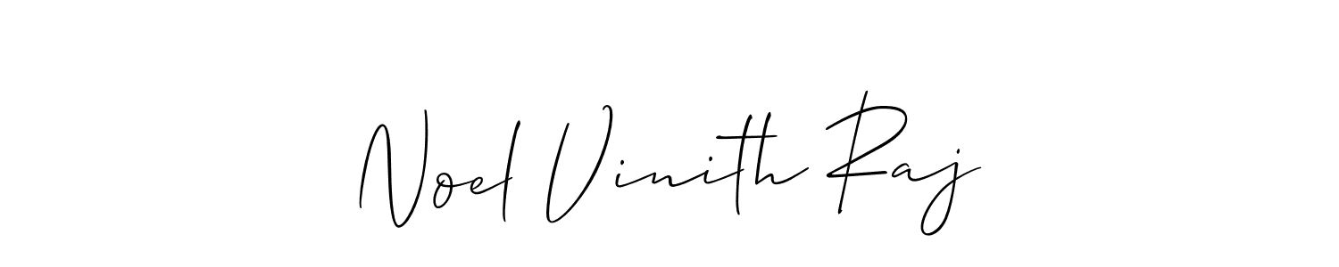 Noel Vinith Raj stylish signature style. Best Handwritten Sign (Allison_Script) for my name. Handwritten Signature Collection Ideas for my name Noel Vinith Raj. Noel Vinith Raj signature style 2 images and pictures png