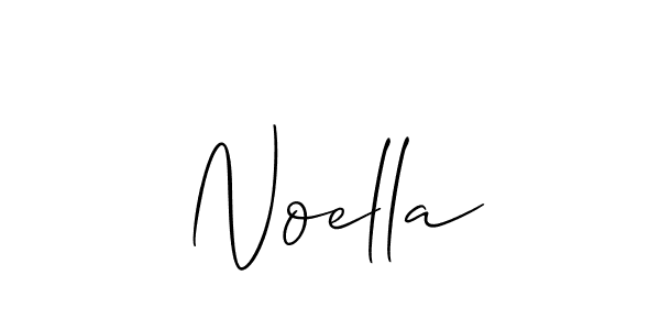 Use a signature maker to create a handwritten signature online. With this signature software, you can design (Allison_Script) your own signature for name Noella. Noella signature style 2 images and pictures png