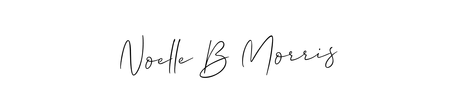 Use a signature maker to create a handwritten signature online. With this signature software, you can design (Allison_Script) your own signature for name Noelle B Morris. Noelle B Morris signature style 2 images and pictures png