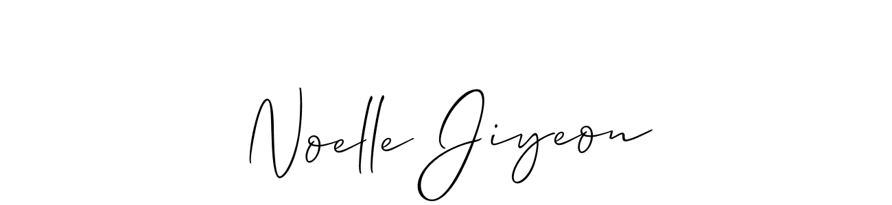 How to make Noelle Jiyeon signature? Allison_Script is a professional autograph style. Create handwritten signature for Noelle Jiyeon name. Noelle Jiyeon signature style 2 images and pictures png