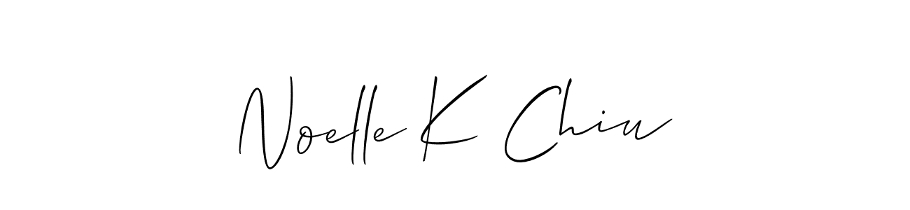 Also You can easily find your signature by using the search form. We will create Noelle K Chiu name handwritten signature images for you free of cost using Allison_Script sign style. Noelle K Chiu signature style 2 images and pictures png