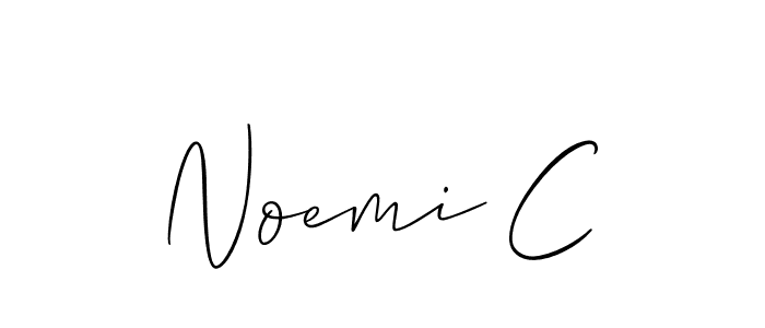 Design your own signature with our free online signature maker. With this signature software, you can create a handwritten (Allison_Script) signature for name Noemi C. Noemi C signature style 2 images and pictures png