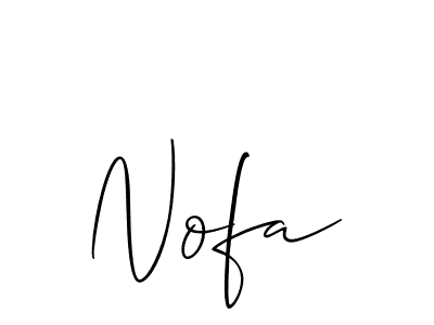 Make a beautiful signature design for name Nofa. With this signature (Allison_Script) style, you can create a handwritten signature for free. Nofa signature style 2 images and pictures png