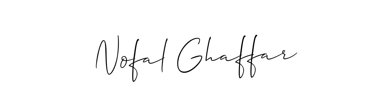 How to make Nofal Ghaffar signature? Allison_Script is a professional autograph style. Create handwritten signature for Nofal Ghaffar name. Nofal Ghaffar signature style 2 images and pictures png