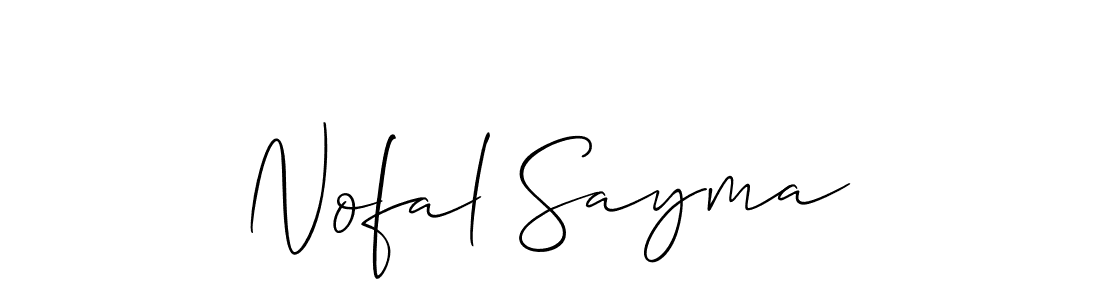 Make a beautiful signature design for name Nofal Sayma. Use this online signature maker to create a handwritten signature for free. Nofal Sayma signature style 2 images and pictures png