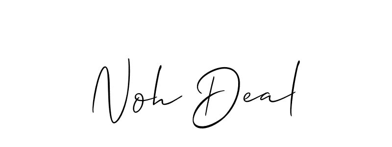 Design your own signature with our free online signature maker. With this signature software, you can create a handwritten (Allison_Script) signature for name Noh Deal. Noh Deal signature style 2 images and pictures png